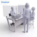 desk screen partitions acrylic table isolating boards clear sneeze guard for office